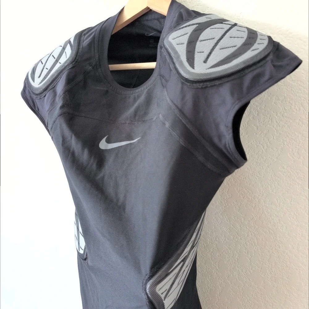 Nike Pro Hyperstrong Mens Padded Football Compression Shirt Black 838431-010 M